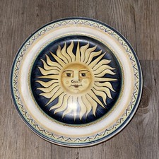 ITALIA Sunshine piatto firmato dipinto a mano 9 3/8” condizioni Sun Face bello!