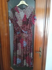 Vestito multicolore con stampa e maniche corte donna