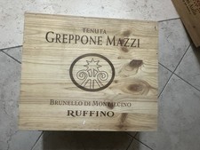 BRUNELLO DI MONTALCINO Ruffino Greppone Mazzi Cassa Di Vino VUOTA 2018 Originale