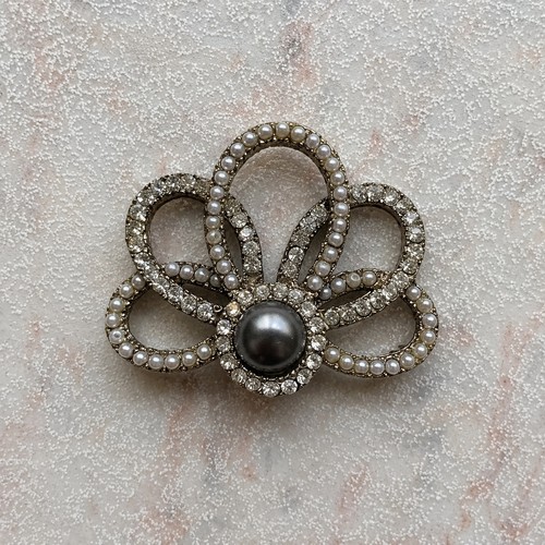 Spilla fiore vintage elegante - fiore,