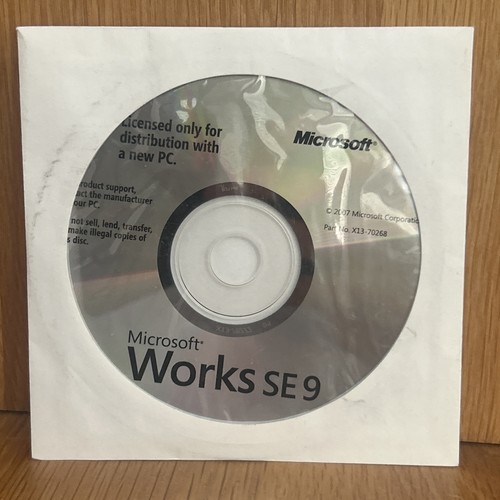 Microsoft works cd - microsoft, 9.0