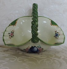 Cestino di ceramica dipinto a