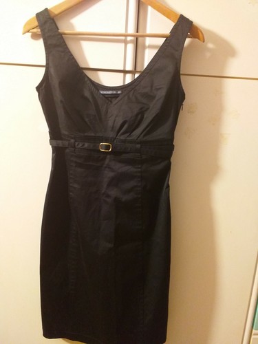 Vestito tubino nero cotone - vestito,