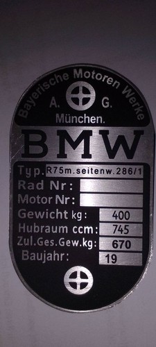 Targa bmw 750 r75 - targa, r