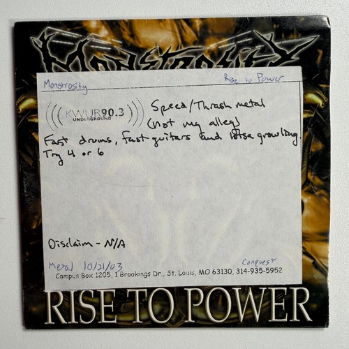 Monstrosity rise to - monstrosity, power