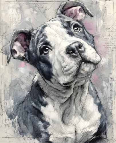 Schizzo cucciolo bulldog - di,