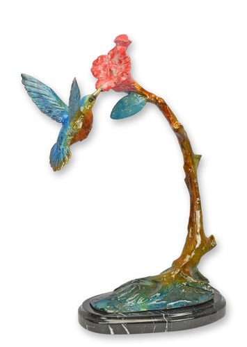 Scultura bronzo colibrì e - scultura,
