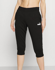 Puma Essentials 3/4 Capri Pantaloni Sportivi Jogging Nero Taglia S *Nuovo*
