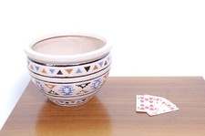 Porta vaso terracotta dipinta