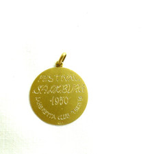 VINTAGE LAMBRETTA CLUB TRENTO 1950 FESTIVAL SALZSBURG MEDAGLIA CIONDOLO ORO 18 K