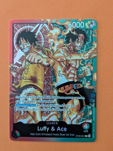 One piece card luffy ace - &,