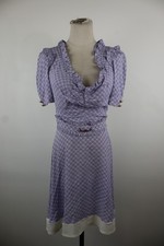 ELISABETTA FRANCHI ABITO VESTITO DONNA TG 42 DRESS WOMAN MADE IN ITALY  VIOLA