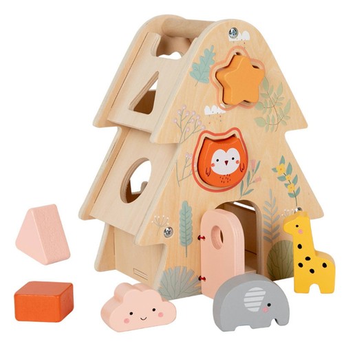 Casetta legno con forme - casetta,