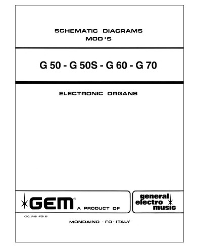 Gem g50 g50s - g50, service