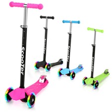 Cuscinetti a sfera per bambini bambini regolabili ragazzi acrobazie LED ruote scooter 3 in 1