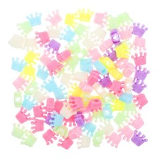  100 pezzi di perline a corona per braccialetto, perline di plastica, creazione