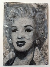 Corde Marilyn Monroe Pop Art Quadro 21,5 X 19Cm Acrilico Carta Warhol Firmata