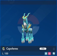 Capoferreo (Cobalion PARADOX Iron Crown) 6IV BATTLE READY Scarlatto e Violetto