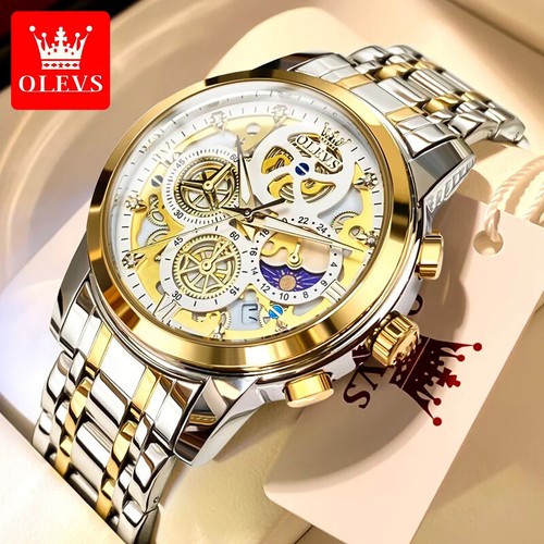 Olevs orologio uomo acciaio - olevs,