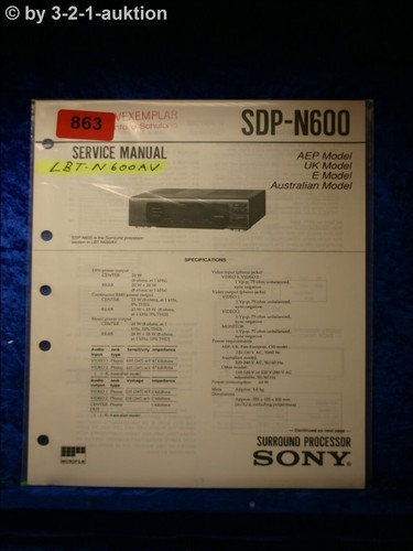 Manuale servizio sony sdp - di,