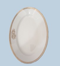Richard Ginori - Piatto ovale con monogramma in oro