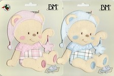 APPLICAZIONI TERMOADESIVE "ORSETTO CON STELLINA" DECORAZIONE PER COPERTINA 