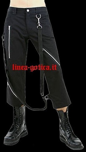 Pantaloni cotone neri - neri, zip
