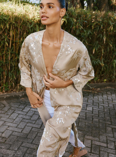 Giacca abito kimono paillettes - kimono,