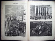 1900 FUNERALI RE UMBERTO V Emanuele TRENI PONTE SALARIO