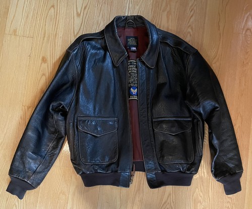 Avirex leather jacket xl - a2,