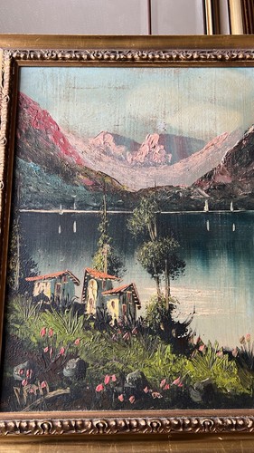 Dipinto olio paesaggio - a,