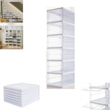 SCARPIERA 6 SCATOLE IMPILABILE CONTENITORE PIEGHEVOLE ORGANIZZATORI PORTA SCARPE