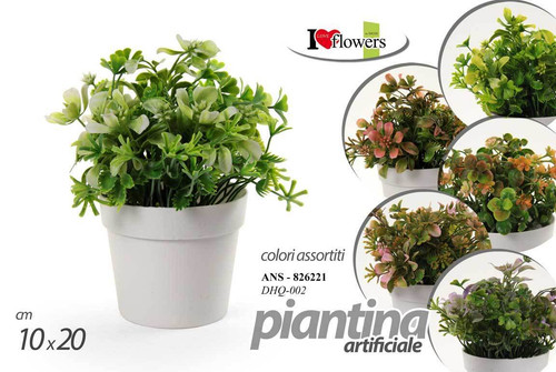 Pianta finta con vaso bianco - pianta,