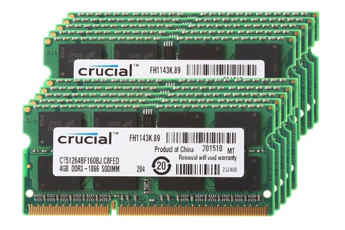 Crucial 10x 4gb 2rx8 - 2rx8, pc3-8500s