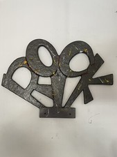 INSEGNA ROCK TARGA DECORATIVA ITALY RESINA EFFETTO PIETRA INDUSTRIAL DESIGN