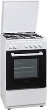 FINLUX Cucina a Gas 4 Fuochi Forno Elettrico 50x50 cm A Bianco FXMC55WM
