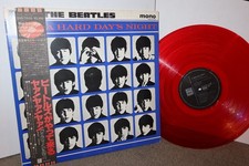 JAPAN  LP 1982  Red Vinyl *Mono* BEATLES Album Collection HARD DAY'S NIGHT