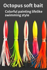 Esca morbida 11"/28 cm polpo calamari gonna esca lampadina trolling acqua salata esche basso