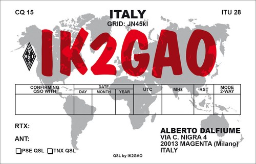 Cartoline qsl card per - cartoline,