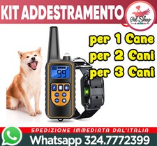 KIT COLLARE + TELECOMANDO CANI 800m ADDESTRAMENTO PER CANE impulso ELETTRICO LCD