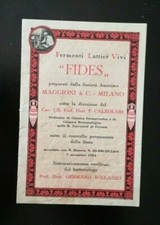 FARMACEUTICA libretto pubblicità Fermenti Lattici Vivi FIDES Maggioni & C Milano