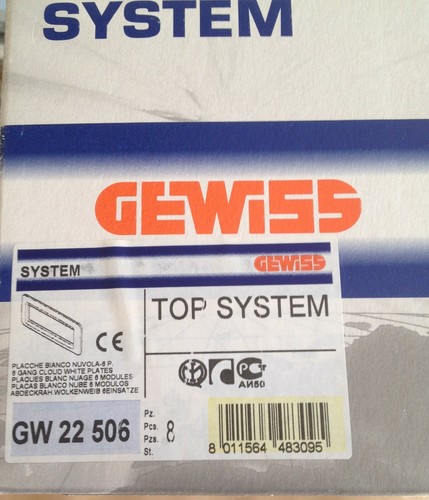 Stock placche gewiss 6 - 5,