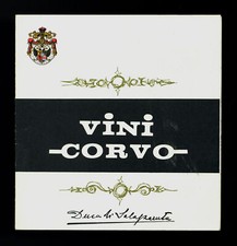 depliant pubblicitario VINI CORVO duca di salaparuta