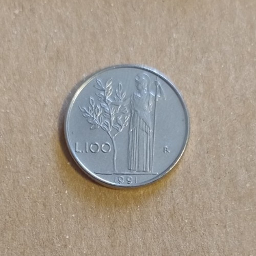 100 lire minerva piccole - , 1991