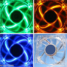 80 mm/8 cm, 120 mm/12 cm verde, giallo, blu, ventola di raffreddamento computer LED 4 colori