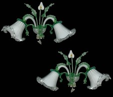 coppia di applique floreale