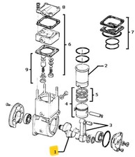 FIAT OM IVECO 682 ALBERO COMPRESSORE ARIA OEM 9906401