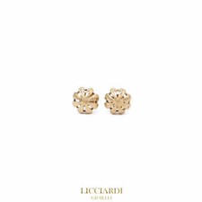 Orecchini bambina fiore oro