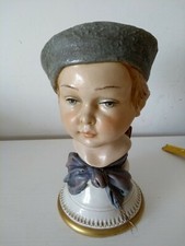 ANNI 50/60  PIERGIANNI CEDRASCHI SCULTURA IN PORCELLANA  TESTA CERTIFICATA 22CM