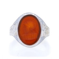 Oro Bianco Corniola Art Déco